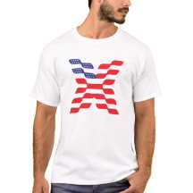 Buchstabe X Monogramm USA-Flagge