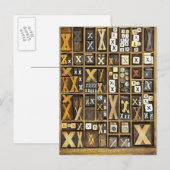 Buchstabe X Postkarte (Vorne/Hinten)