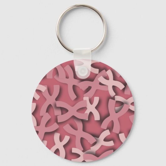 Buchstabe X rosa Schlüsselanhänger (Vorderseite)