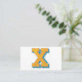 Buchstabe "X" Stickereien Visitenkarte (Stehend Vorderseite)