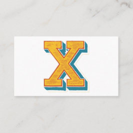 Buchstabe "X" Stickereien Visitenkarte