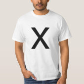 Buchstabe X T-Shirt (Vorderseite)