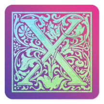 Buchstabe X Vintager Buchstabe