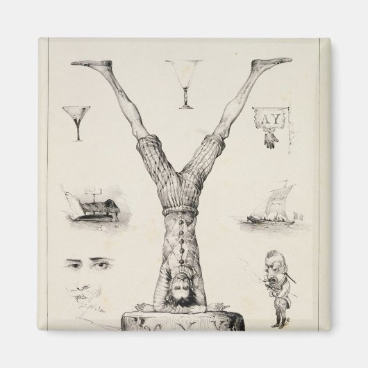 Buchstabe Y aus einem Buchstaben Magnet (Vorne)