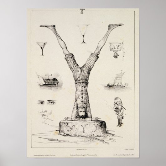 Buchstabe Y aus einem Buchstaben Poster (Vorne)