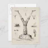 Buchstabe Y aus einem Buchstaben Postkarte (Vorne/Hinten)