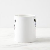Buchstabe Y mit Blumen Kaffeetasse (Mittel)