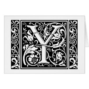 Buchstabe Y Mittelalterliche Monogramm-Kunst Art N