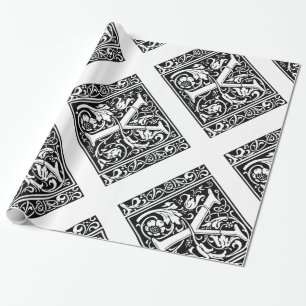 Buchstabe Y Mittelalterliche Monogramm-Kunst Art N Geschenkpapier