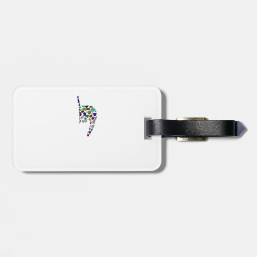 Buchstabe 'YOD' Gepäckanhänger (Rückseite horizontal)