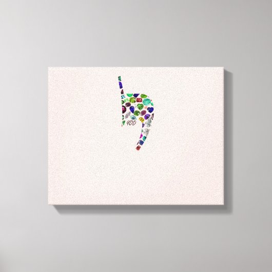 Buchstabe 'YOD' Leinwanddruck (Vorderseite)