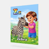 Buchstabe Z Alphabetposter – Z steht für Zebra Acrylschild (Winkel)