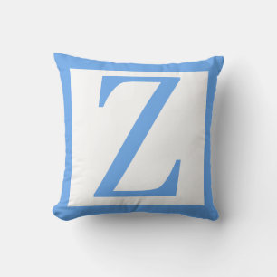 Buchstabe Z Babyblauer Rahmen Kissen