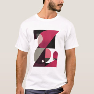Buchstabe Z – Geometrisches Farbblock-Monogramm (M T-Shirt