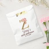 Buchstabe Z Gold Monogramm Blush Rosa Rosen Geschenktütchen (Versiegelt)