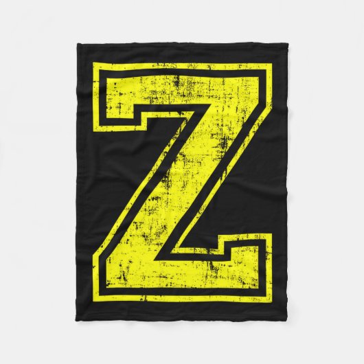 Buchstabe Z Großbuchstabe Alphabet Klassisch Fleecedecke (Vorderseite)