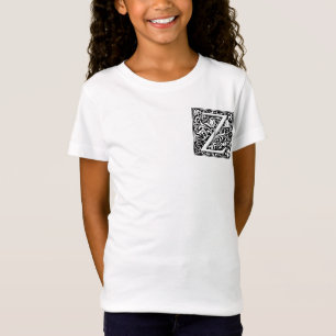 Buchstabe Z Mittelalterliche Monogramm-Kunst Nouve T-Shirt