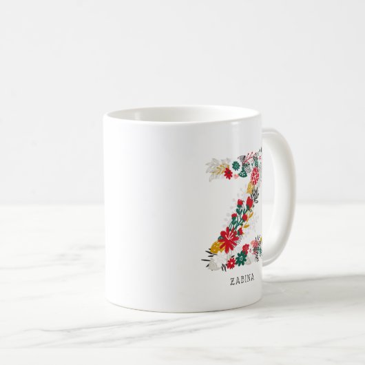 Buchstabe Z | Monogramm-I-Tasse für den Blasenbrie Kaffeetasse (VorderseiteRechts)