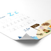 Buchstabe Z Nachspurposter für Kinder Poster (Ecke)