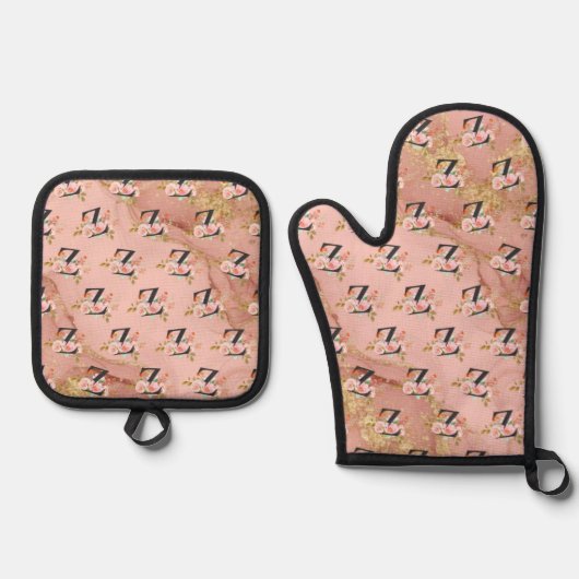 Buchstabe Z Ofenhandschuh & Topflappen-Set (Vorderseite)
