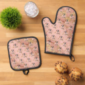 Buchstabe Z Ofenhandschuh & Topflappen-Set (Oben Unten)