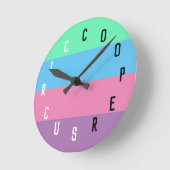 Buchstabe-Zahlen Runde Wanduhr (Winkel)