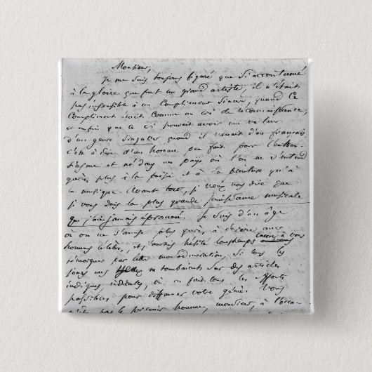 Buchstabe zu Richard Wagner am 17. Februar 1860 Button (Vorderseite)