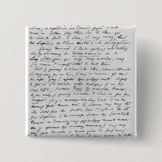 Buchstabe zu Richard Wagner am 17. Februar 1860 Button (Vorderseite)