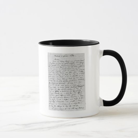 Buchstabe zu Richard Wagner am 17. Februar 1860 Tasse (Rechts)