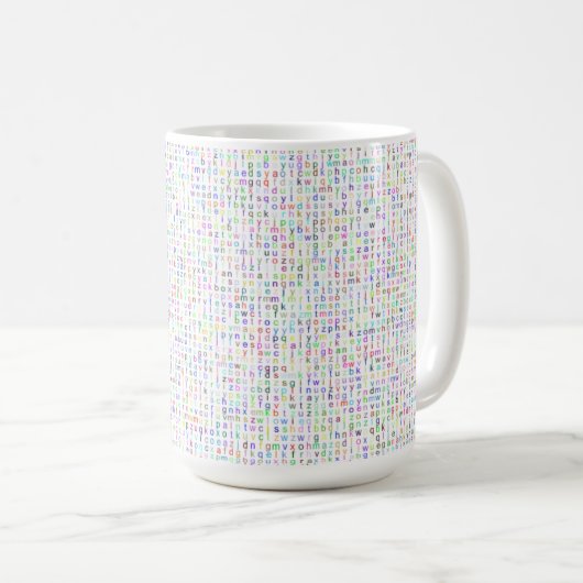 Buchstaben 15oz Tasse (VorderseiteRechts)