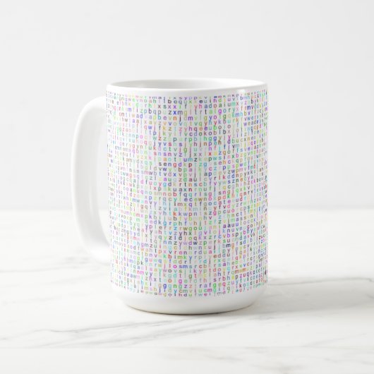 Buchstaben 15oz Tasse (Vorderseite Links)