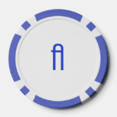 Buchstaben A Pokerchips (Rückseite)