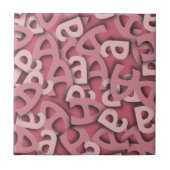 Buchstaben a, rosa fliese (Vorderseite)