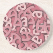 Buchstaben a, rosa getränkeuntersetzer (Vorne)