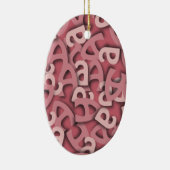 Buchstaben a, rosa keramikornament (Rechts)