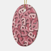 Buchstaben a, rosa keramikornament (Links)