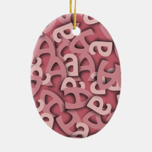 Buchstaben a, rosa keramikornament (Hinten)