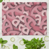 Buchstaben a, rosa küchentuch (Gefaltet)