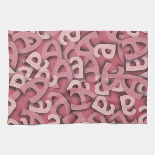 Buchstaben a, rosa küchentuch (Horizontal)