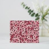 Buchstaben a, rosa postkarte (Stehend Vorderseite)