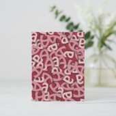 Buchstaben a, rosa postkarte (Stehend Vorderseite)