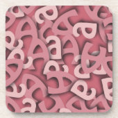 Buchstaben a, rosa untersetzer (Vorderseite)