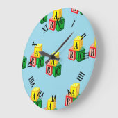 Buchstaben abc große wanduhr (Winkel)