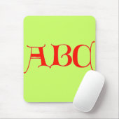 Buchstaben ABC Mauspad (Mit Mouse)