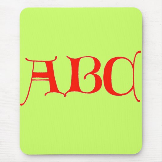 Buchstaben ABC Mauspad (Vorne)