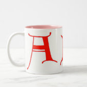 Buchstaben ABC-Tasse Zweifarbige Tasse (Links)