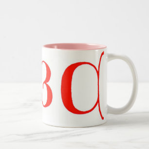 Buchstaben ABC-Tasse Zweifarbige Tasse