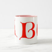 Buchstaben ABC-Tasse Zweifarbige Tasse (Mittel)