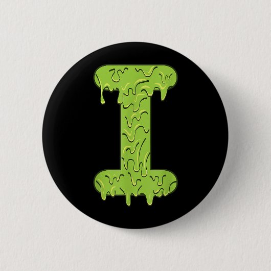 Buchstaben Alphabet Anfangsbuchstaben Halloween Ko Button (Vorderseite)