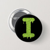 Buchstaben Alphabet Anfangsbuchstaben Halloween Ko Button (Vorne & Hinten)